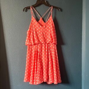 Coral Polka Dot Dress